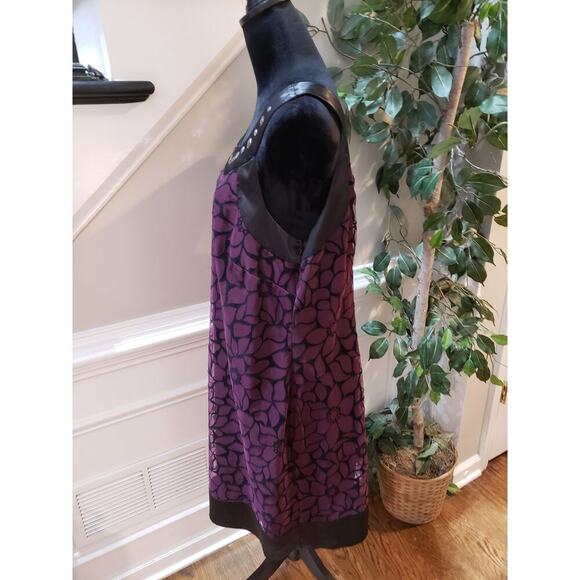 Signature by Robbie Bee Sheath Dress Women's 18W Black & Purple Floral Beaded - Picture 13 of 13